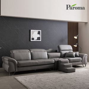 [파로마 본사] [착불] 세피아 통가죽 4인용 펫 쇼파 세트