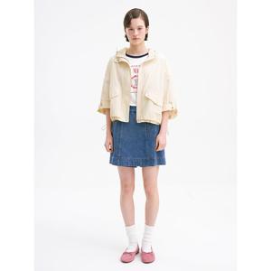 [올리브데올리브]A라인 랩 데님 숏팬츠 (OJ4XL438)