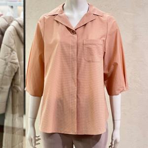 [벨리시앙]오픈 칼라 턱 슬리브 블라우스 BL3231