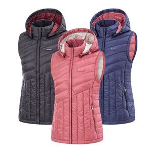 콜핑 여자 등산 경량 패딩 조끼 겨울 후드탈부착 웰론 빌런 여 KSV7592W