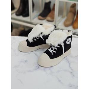 한슈 세이브존07 퍼 하이탑 스니커즈 4cm HS29668-1dg