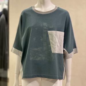 [벨리시앙]프린트 배색 오버핏 블라우스(2color) BL3211