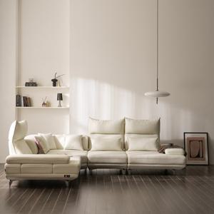 헤이몰리 비토 헤드 조절 스윙 가죽 6인용 코너형 소파