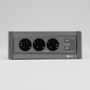 BIS 빌트인 가구 매입 콘센트 BID-203M 다크그레이