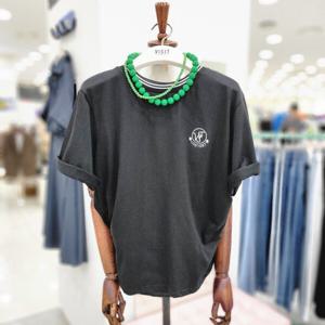 [비지트인뉴욕]라운드넥 립 포인트 면반팔티셔츠 VA4ST7R1K_US