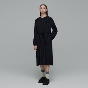 N243WOP930 여성 아르켈론 우븐 원피스 BLACK