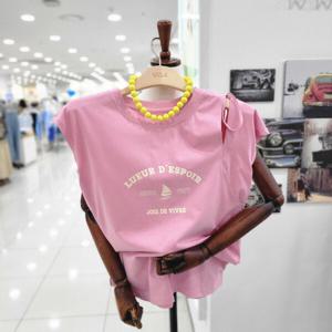 [비지트인뉴욕]슬리브리스  어깨슬릿 탑 롱티셔츠 VA6ST7LK_US