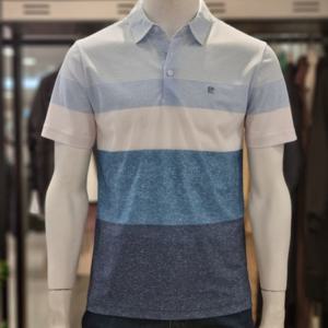 [피에르가르뎅]PPTS2918 엠보 한기장 스트라이프 티셔츠