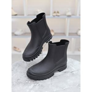 [블리아르]라운드 첼시 통굽 여성 숏 레인부츠 4cm BLMD57112-1_