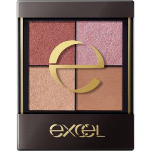 엑셀 (엑셀) 리얼 클로즈 섀도우 CX06 (백 슬릿) 뉘앙스 컬러 아이섀도우 팔레트 4 컬러 3 텍스처 (샤이니, 라메, 매트) CX06 (백 슬릿)