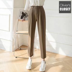 [올리비에스클로젯] *빠른배송* 하이웨스트 일자 배기핏 슬랙스_O2308PT605C