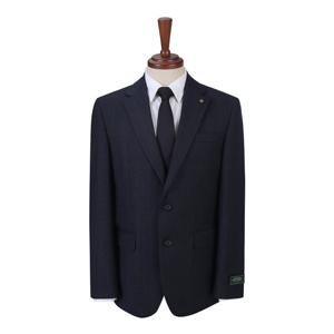 [파렌하이트]24FW 파렌하이트 멜란지네이비 모100 GRANDCRU 체크 싱글 수트 (FJJAX2131)