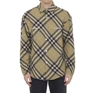 버버리 남성 베이지 울 긴팔 셔츠 8076470  B7363