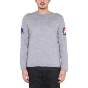 꼼데가르송 남성 그레이 울 라운드넥 긴팔니트 FJN003_3