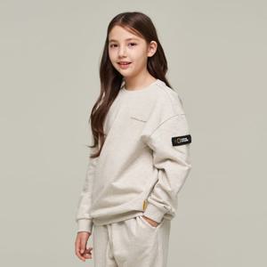 내셔널지오그래픽키즈 K244USW980 맨투맨 (기모) OATMEAL