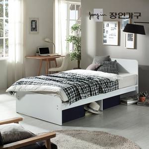 장인가구 모카 수납 평상형 침대 SS+라텍폼스7존