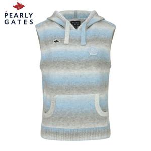 [파리게이츠] 파리게이츠 여성 그라데이션 후드 니트 베스트 521D4SV501_BL