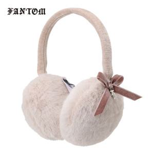 [팬텀] 여성 리본 장식 퍼 귀마개
