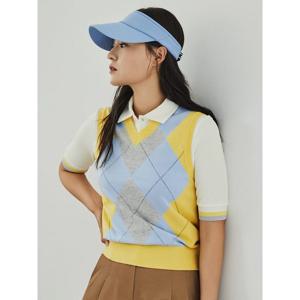 빈폴골프 여성 아가일 니트 베스트  옐로우 BJ4851A03E