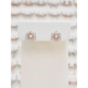 볼라레 세이브존01 큐티 꼬냑다이아 꽃귀걸이 LE876