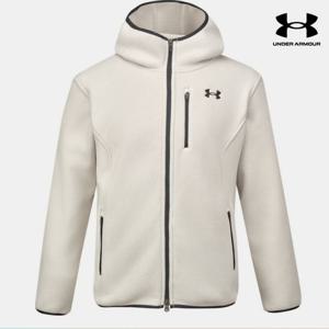 [언더아머(백)]남여공용 부드러운 기모 플리스 후드 집업  본디드 후리스 자켓 1389307-110