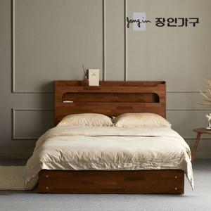 메이비 LED 직선헤드 수납 침대프레임 S +포켓폼 (높이230)