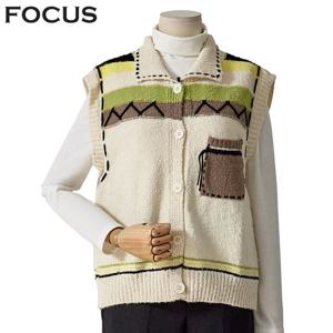 [포커스]뜨개 스티치 니트조끼_FW3K7VT0367