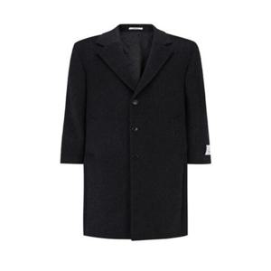 지오지아 HC04 지오지아 챠콜그레이 헤링본 세미오버 싱글 반누빔 코트 1254CG1103