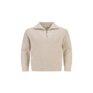 지오지아 HC04 지오지아 멜란지베이지 에리변형 하프 집업 니트 1254EU1108