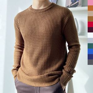 2L-CHE 1004M 남자라운드넥와플니트