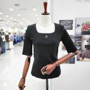 [비지트인뉴욕]골지 스퀘어넥 5부 티셔츠 VA7ST7Y1_US