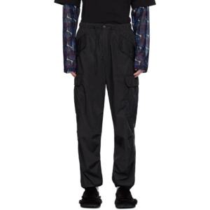 25 FW 드리스반노튼 남성 블랙 루즈 카고 팬츠 241358M188006
