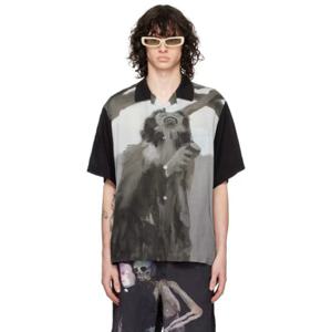 25 FW 언더커버 남성 블랙   그레이 UC1D4403 셔츠 241414M192001