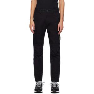 25 FW 스톤아일랜드 남성 블랙 30410 수피마 코튼 트윌 카고 팬츠 242828M188006