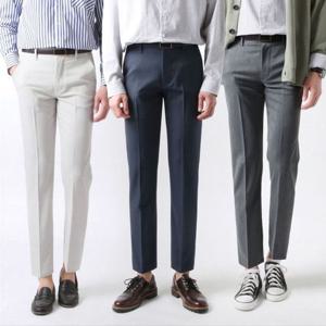 남성 사이드 밴드 10부 스판 슬랙스팬츠 AD691