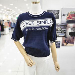 [비지트인뉴욕]니트라운드넥반팔 티셔츠  VA9SK701M_US