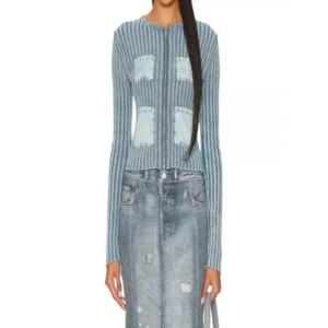 아크네 스튜디오 가디건 A60512DUSBL DUSTY BLUE DOM