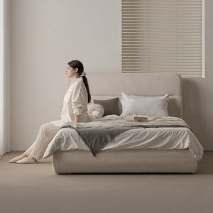 [슬레코폼] SLEP02 부클레 패브릭 호텔 침대프레임 Q