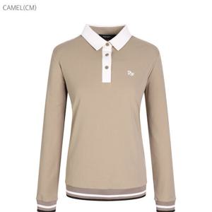 [팜스프링스]여성 모던 카라배색 티셔츠_STSL233204_DG