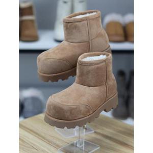 바이로쏘 세이브존06 스웨이드 퍼안감 청키 통굽 4.5cm 앵클부츠 (BY)24F12319CC2