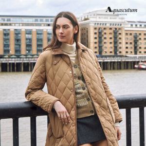 아쿠아스큐텀 [TAG가 358,000원] 미나르디 구스 퀼팅 롱다운 WYDJ7Q0B