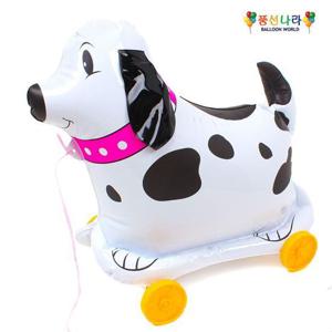 풍선나라 끌고다니는  강아지 (달마시안)