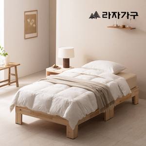 라자가구 딘 SE0 삼나무 편백 원목 무헤드 평상형 무도장 무코팅 원룸 학생 침대 프레임 SS