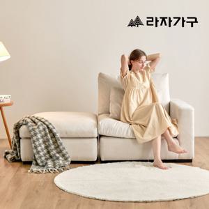 라자가구 블로썸 구스 방수 아쿠아텍스 거실 모듈 1인 패브릭 소파