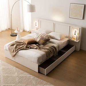 라자가구 윈디 LED+USB 서랍형 침대 프레임 Q (매트별도)