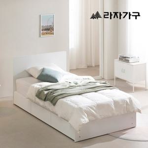 라자가구 베티 B형 서랍형 침대 프레임 SS + 큐원컴포트폼매트