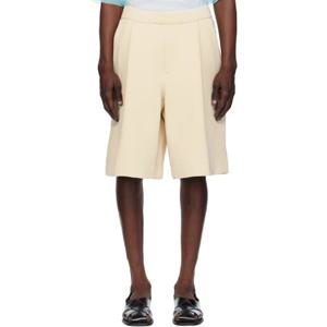 25 FW 드리스반노튼 남성 베이지 코튼 네오프렌 쇼츠 251358M193028