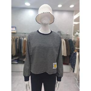 [스테파니] 세이브존05 크롭 스마일패치 티셔츠BK A25TS5103BK