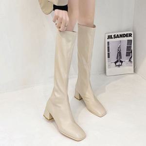 키작녀 데일리 코디 슬림 라인 페미닌 캐주얼 롱부츠