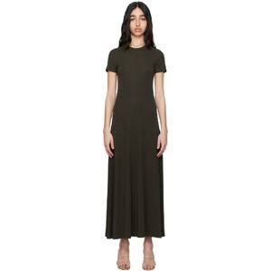 25 FW 토템 여성 브라운 플루이드 저지 맥시 드레스 251771F055011